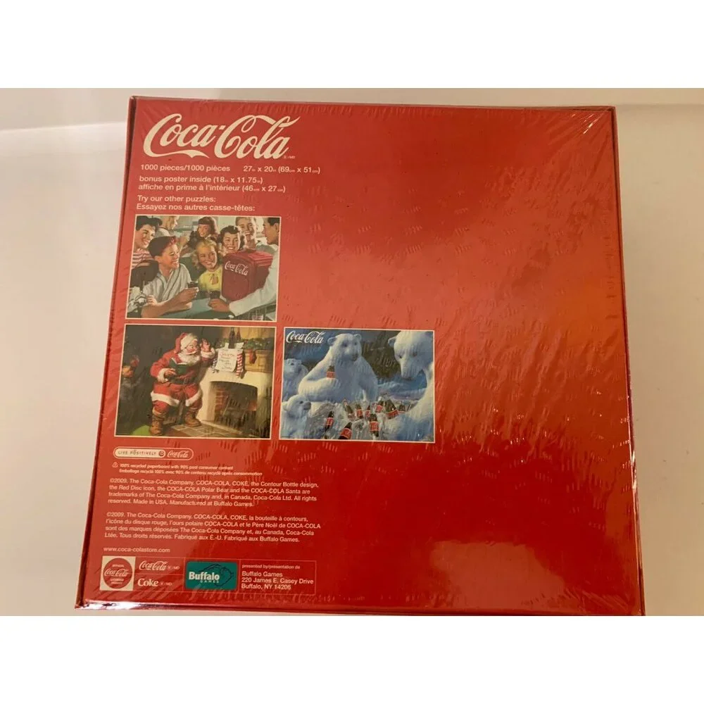 New Coca Cola‎ Polar Bears Jigsaw Puzzle Buffalo Games 1000 Pieces Sealed 2009